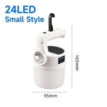 캠핑 랜턴 감성 10 모드 태양열 led 조명 손전등 태양 광 발전 방수 캠프 텐트, 24 주도, 01 24 LED