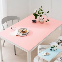 (14colors 11size) 롤로아 100% 방수 가죽 식탁보 테이블보, 130x80cm, 양면-9 (Pink+Skyblue)