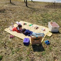 셀럽하우스 체크무늬 방수 피크닉 매트 옐로우 중형, 단품