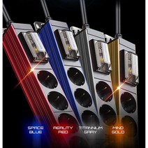 국산 알루미늄 고용량 멀티탭 2구 3구 4구 6구 누전차단 4000W 에어컨 난방기, 4구 1.5M, 알루미늄 고용량 (그레이)