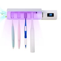 칫솔 제균기 UV 제균 공기 순환 칫솔 제균 벽걸이식 곰팡이 방지 장마 대책 UV-A&UV-C 칫솔 제균 케이스 USB 충전식 자동 타이머 전동 칫솔 대응 가족용 4개 칫솔 대응