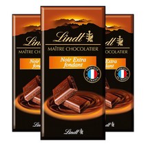 Lindt 린트 마스터 쇼콜라티에 다크초콜릿 110g, 3팩