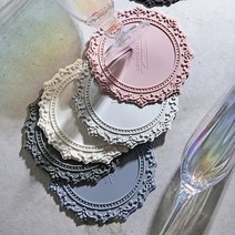 벨류세라믹 아멜리아 실리콘 티코스터 컵받침 2개세트, 블루