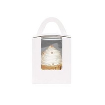 qiqee 할로윈용품 소품 할로윈 개별 컵케이크 박스 60pcs 창문이 있는 3.7 4.5 할로윈을 위한 호박박쥐 349185, White, 60