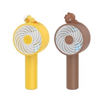 휴대용 핸드 선풍기 미니 핸디 스탠딩 카카오 라인프렌즈, 브라운, 핸디선풍기