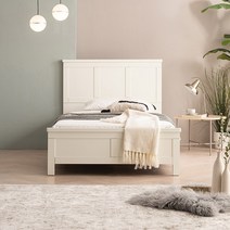 [삼익가구]NEW벨루카 도장 침대(파워 본넬스프링 매트리스-슈퍼싱글), 화이트