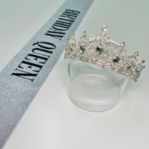 [파티세트] 생일파티 머리띠 + 어깨띠(옷핀증정) 세트 블링블링 티아라 왕관 미스코리아 어깨띠, 왕관_3, 실버