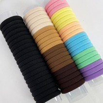 20p 검정 머리끈 무팁링 짱짱한 무매듭 기본 머리고무줄 헤어