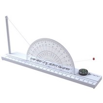 나침반부 태양고도 측정기(구멍뚫린각도기 부착), 단품