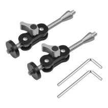 Andoer MA-95 매직 암 확장 브래킷 모니터 마운트 어댑터 알루미늄 합금 1/4 인치 나사 연결 듀얼 플렉, 02 Black