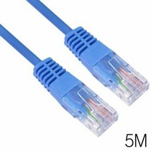 케이블 컴퓨터 네트워크 연결 CAT.5E UTP 크로스 랜케이블 5M, 색상:[색상]본상품
