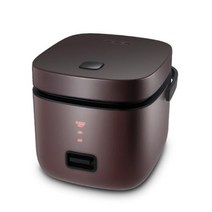 가정용 압력 밥솥 1인용 2인용 귀여운 미니 인용 싱글 주방 손잡이 있음, Brown+EU Plug