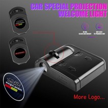 무드등 라이트 앰비언트 3D 자동차 무선 도어 장식 Led HD 프로젝터 램프 미이 이비자 6l 6j 레온 Mk2 아로나 알함브라 큐프라 fr용 145608, 2Pcs with logo _For Mitsubishi