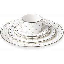 KATE SPADE 라라비 로드 플래티넘 5피스 플레이스 세팅 4.5LB 메탈릭 : 기타, 단일옵션