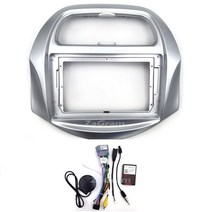 우주직구 Chevrolet Spark Baic Beat Daewoo Matiz 비디오 패널 플레이어 오디오 대시 보드 9 인치 2 Din Frame D 용 Car Fascia 케, [03] frame cable canbus