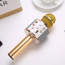 강의용무선마이크 무선기가폰 강의용마이크 무선 노래방 마이크 블루투스 3d 베이스 홈, 골드 마이크
