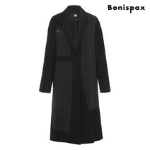 [보니스팍스]프론트 배색 언발 롱 자켓-MG62JK022