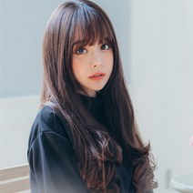 에스홀릭 u자형 오픈형 웨이브 반가발 쿠션펌, 옐로우브라운