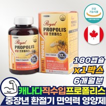 캐나다산 프로폴리스 환절기 항산화 면역력 영양제 6개월분 로얄 플로폴리스 중장년 구강항균 면역력높이는 보조제 효과 효능 활성산소 유해산소 억제 플라보노이드 포리폴리스 약 x