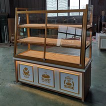제빵 쇼케이스 진열대 유리 조명 케이크 카페, 150cmx55Wx160cm=3층골드