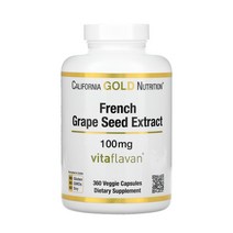 CGN 캘리포니아골드뉴트리션 포도씨추출물 프랑스산 100mg 360식물성캡슐, 360캡슐, 1개