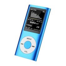 1.8 인치 Mp3 플레이어 음악 재생 Fm 라디오 비디오 전자 책 충전식 배터리 재생기 De Musica, Blue