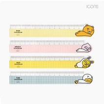 카카오프렌즈 15cm 방안자 캐릭터 눈금자 직자, 라이언