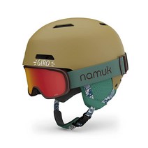 Giro 크루 콤보 팩 스키 헬멧 & 고글 포함 나무크 퍼플 블루/코랄 S 52-55.5cm, XS (48.5-52cm), Namuk Gold/Northern Lights