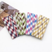 위드쏘잉 (3마) 1cm 클래식체크 바이어스테이프 / 바이어스, 옐로우브라운