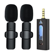 무선 라발리에 라펠 마이크 무지향성 콘덴서 카메라 스피커 스마트폰 유튜브용 녹음 3.5mm, [02] two mic, 02 two mic