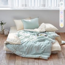 [ 59%+무료증정 ] 플란뉴 프리미엄 자동 체온조절 스마트침구_엠버 사계절이불 싱글/퀸 사이즈 차렵이불패드 노랑색/민트/하늘색/핑크/노란색/그레이/보라색/연보라색 파스텔 이불세트