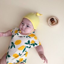 쁘띠펭귄 레몬 바디슈트 + 모자