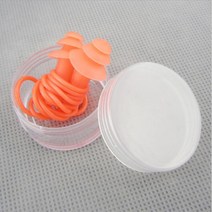 코골이방지 코골이 40 짝/몫 버섯 실리카 젤 귀 플매트 카펫 러그 로프 휴대용 여행 수면 소음 방지 수영, 02 주황색