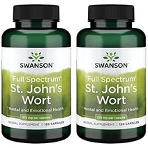 스완슨 풀 스펙트럼 St. John39s Wort 375 mg 120캡슐 x 2팩, 120정x2통