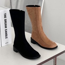 여자 스웨이드부츠 키큰녀 슬림핏 로우힐 워커