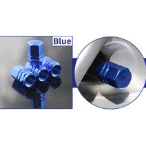 밸브 4PCS/1Set 자동차 타이어 밸브 스템 캡 볼트 인 알루미늄 Theftproof 휠, 08 4pcs blue3