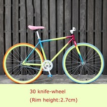 MTB자전거 가성비좋은 튼튼한 산악 입문용 픽시 자전거 26 인치 고정 기어 도시 고 탄소강 프레임 단일, [1] 1, [1] 26 inch