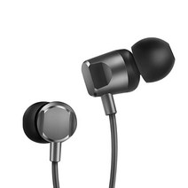 Microkia 3.5mm 플러그 유선 이어폰, 그레이, VE-601