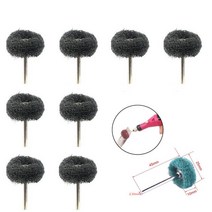 아이스오거 아이스드릴 오거드릴미니 드릴 연마 브러시 2.35mm 생크 나일론 버핑 휠 Dremel 로타리 핸드 툴, 03 black_02 10pcs
