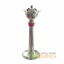 리빙 스텐봉재털이 K형 스탠드형 실내외겸용 뚜껑형, 색상:[색상]본상품