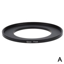 52mm-77mm 범용 카메라 렌즈 컨버터 스텝 업 링 메탈 어댑터 액세서리 캐논 니콘 소니 A0O0, 01 Black
