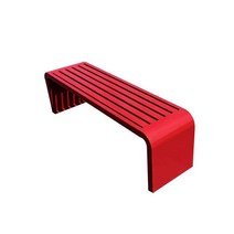 평벤치 라운지용의자 야외 버스정류장 의자 광장 철제, 길이 150cm 폭 40cm  45cm 노란색