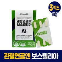 프롬바이오 관절 연골 보스웰리아 보수엘리아 보스엘리아정 보스웰니아 보스웰리스 보수웰리아 1개월 2개월 3개월 4개월 5개월 6개월분, 3박스, 30정