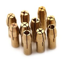 드러멜 드라멜 찌선반 10 개대 미니 드릴 척 어댑터 0.5mm-3.2mm dremel 미니 드릴 척 척 어댑터 전원 회전 도구 용 마이크로 콜렛 황동, 없음