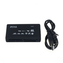 카드리더기 usb sd card 올인원 카드 리더기 유니버설 M2 XD CF 마이크로 SD USB 2., 01 Black, 01 Black