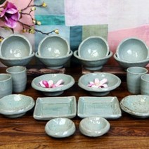 [천삼백케이] [도자기 그릇] 청빛 4인가족세트 A형(20P), 단품