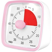 Yunbaoit 야간 조명이 있는 시각 타이머 60분 카운트다운 타이머, Pink