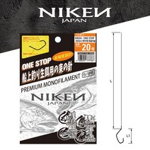 니켄 선상낚시 생미끼용 묶음바늘 외수질 10개입 농어 광어 바늘, 20호