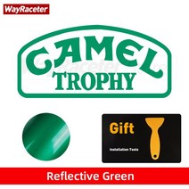 자동차 도어 사이드 스티커 창 범퍼 카멜 트로피 그래픽 반사 비닐 데칼 랜드로버 디스커버리 디펜더 프리, 06 Reflective green