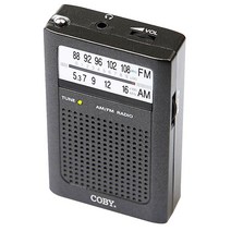 코비 휴대용 미니 라디오 CXPR30, 블랙